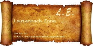Lautenbach Enna névjegykártya